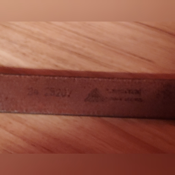 ⭐ USA Made ⭐Brown Leather & Brass Belt 34 - Picture 5 of 5
